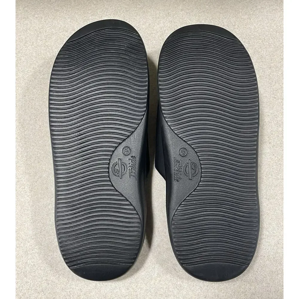 New- Islide NBA Golden State Warriors Logo Slide Sandals Black Unisex Size 12